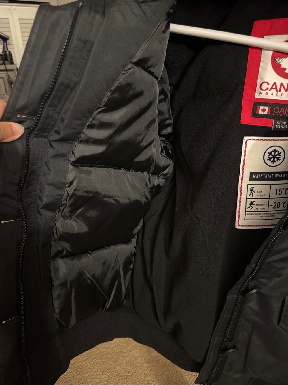 Canada Goose Women's Black Hooded Puffer Jacket with Fur Trim - Picture 10 of 15